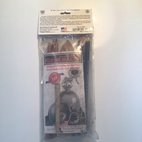 NOS General’s SketchMate Charcoal & Graphite Drawing Kit 49SK USA Made Architect - Picture 2 of 4